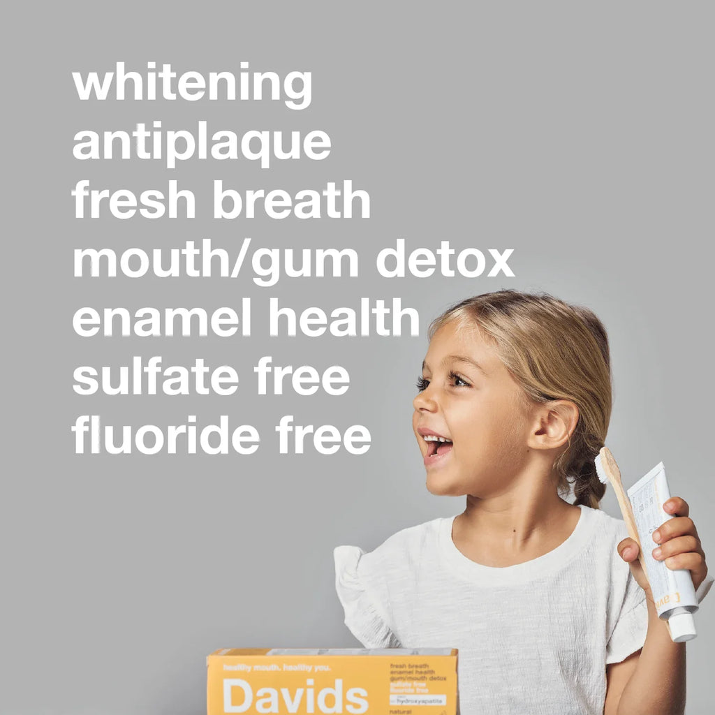 Davids Kids/Adults Premium Toothpaste With Hydroxyapatite Orange Vanilla – 113 g