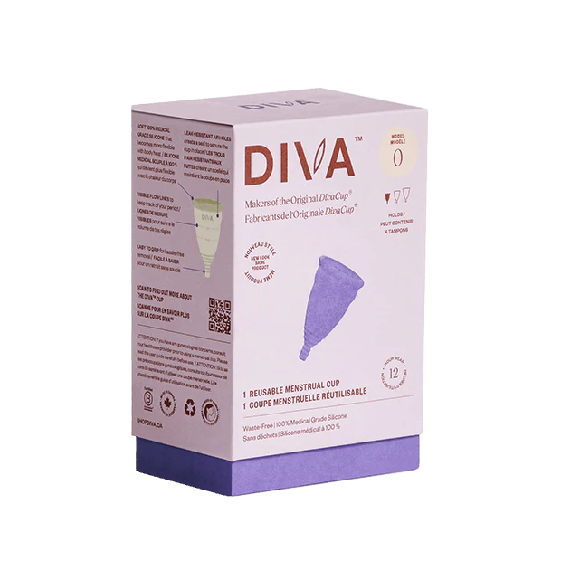 DivaCup Model 0 Menstrual Cup – 22 mL