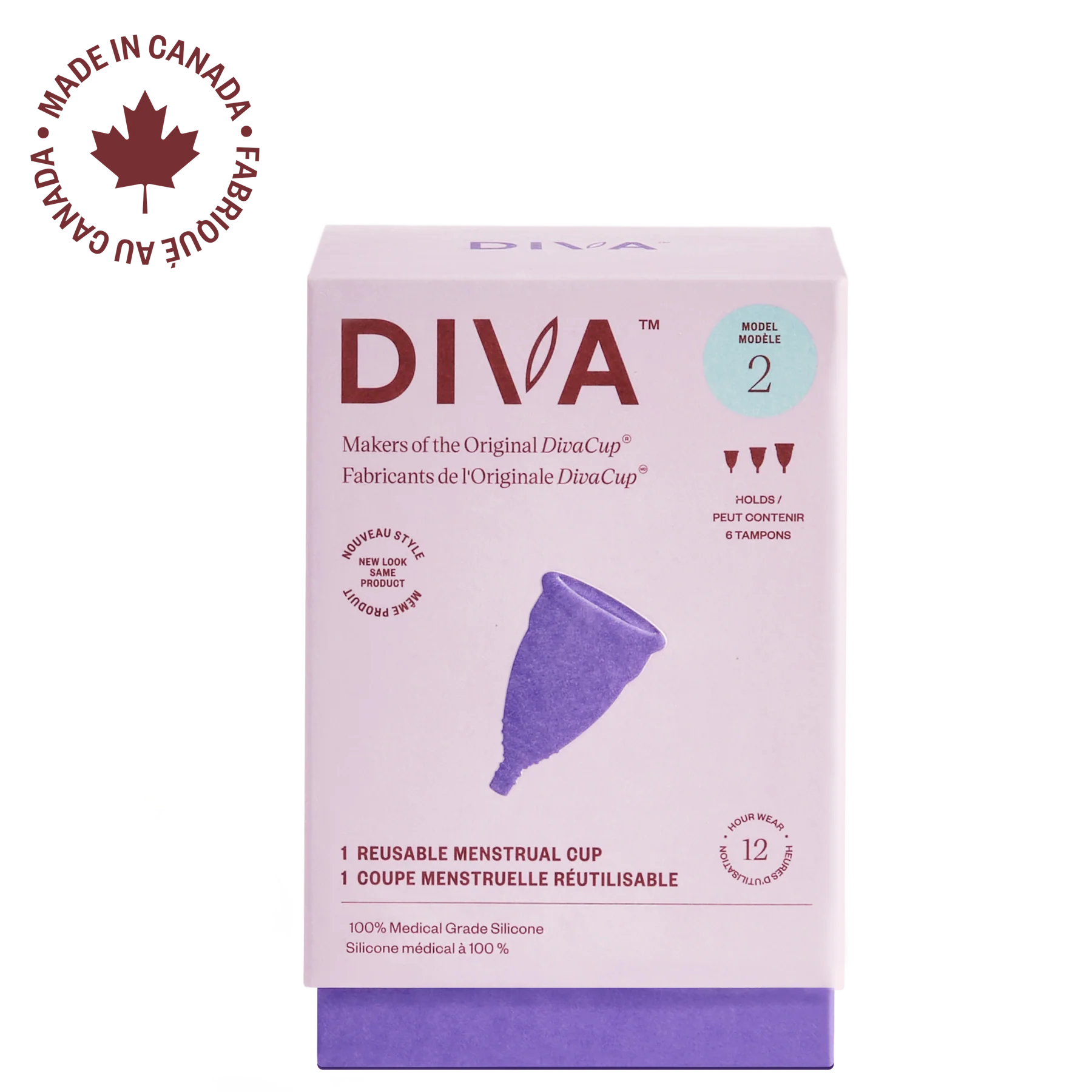DivaCup Model 2 Menstrual Cup – 30 mL