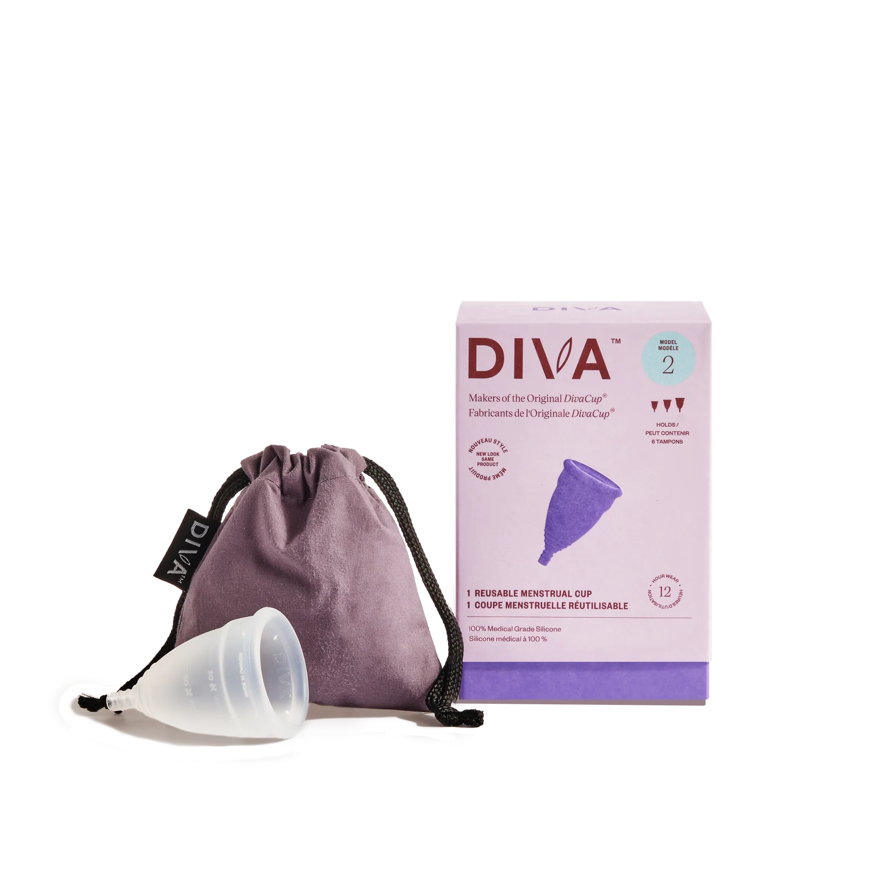 DivaCup Model 2 Menstrual Cup – 30 mL