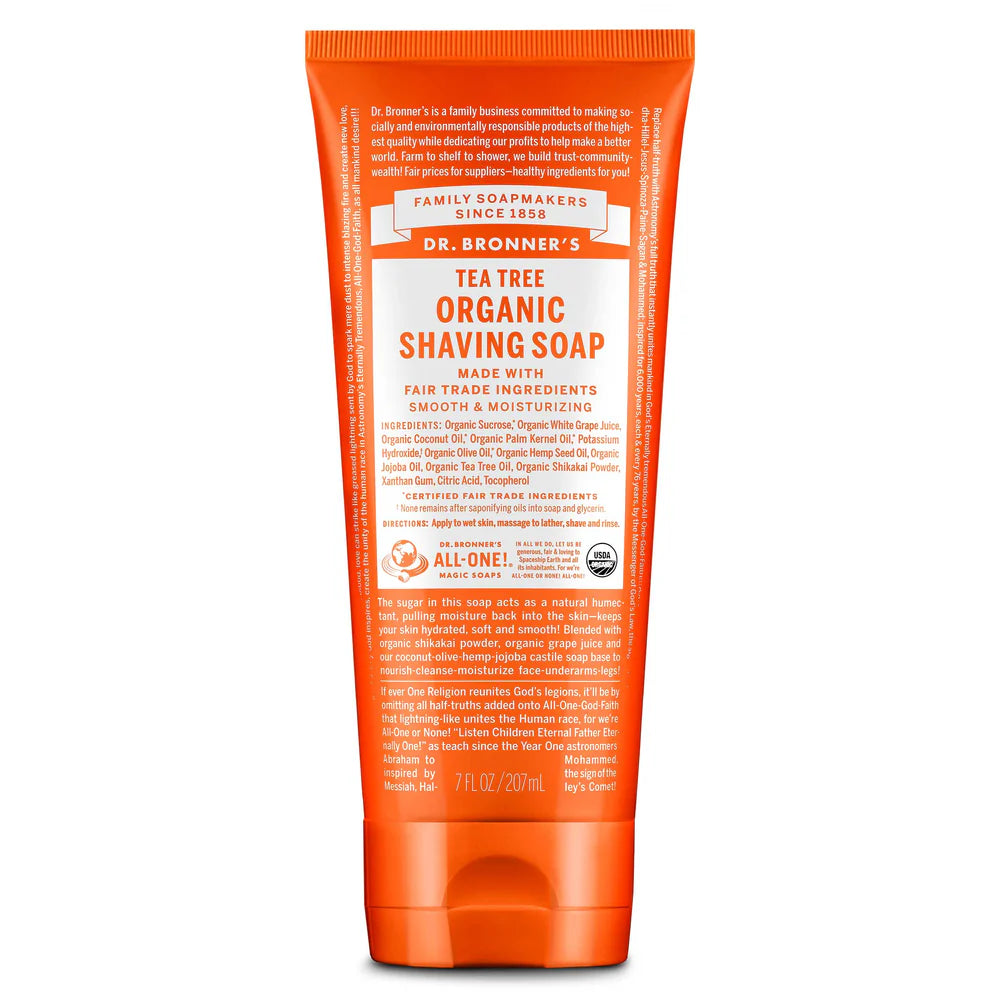 Dr. Bronner’s Tea Tree Organic Shaving Soap – 207 mL