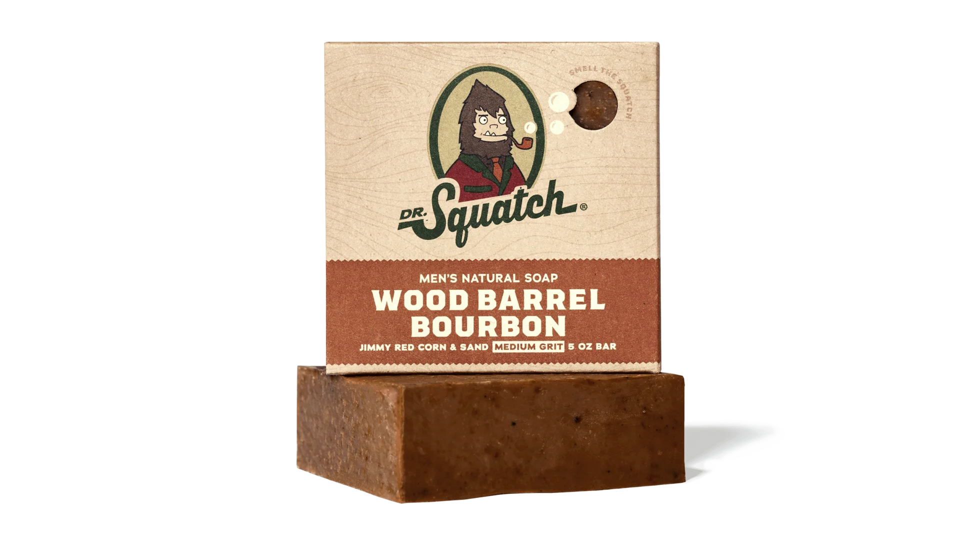 Dr. Squatch Wood Barrel Bourbon Bar Soap – 5 oz