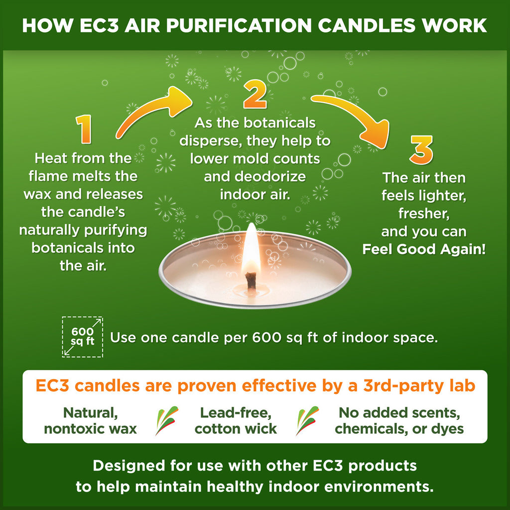 EC3 Air Purification Candle Beeswax Formula – 6 OZ