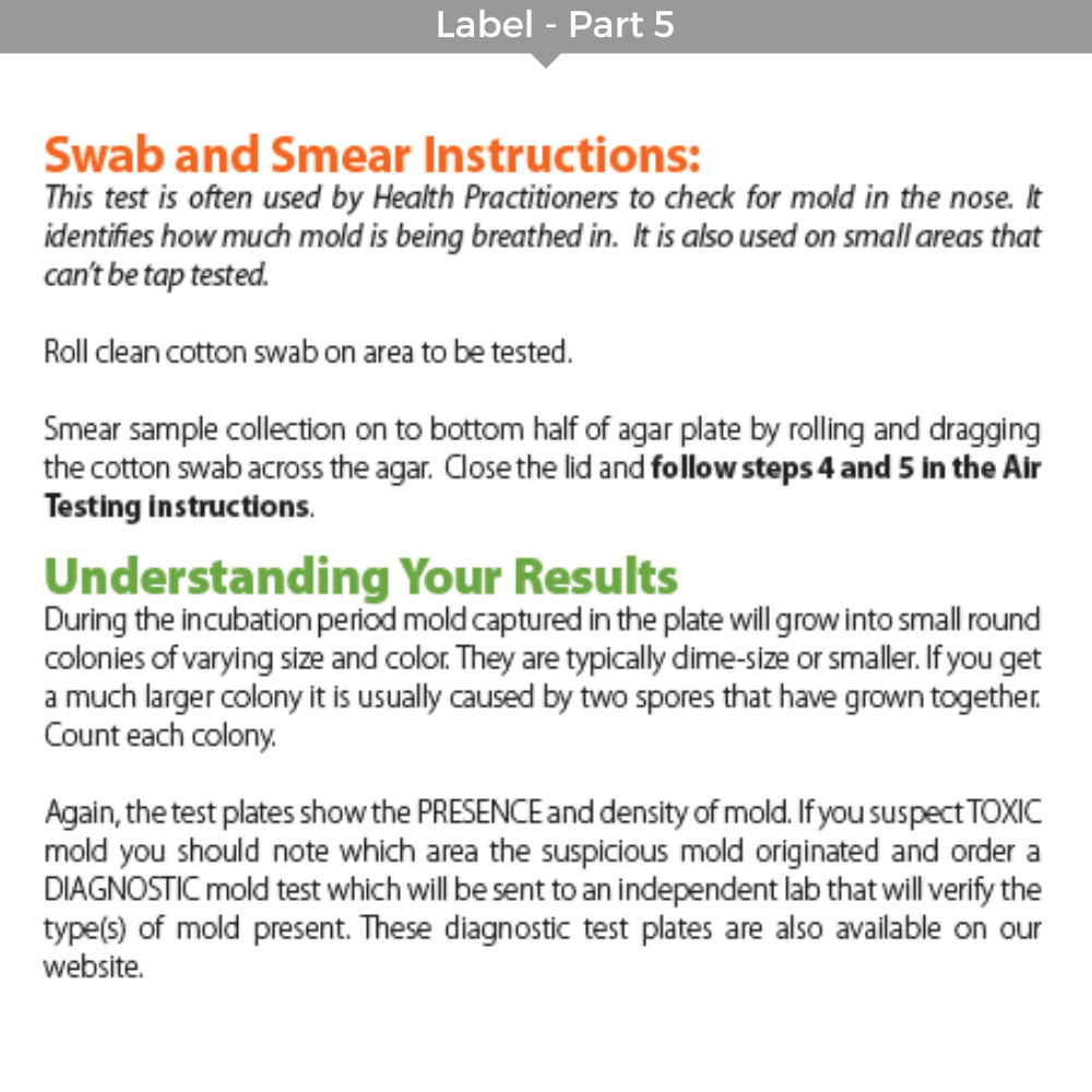 EC3 Mold Screening Test Kit – 6 Test Plates
