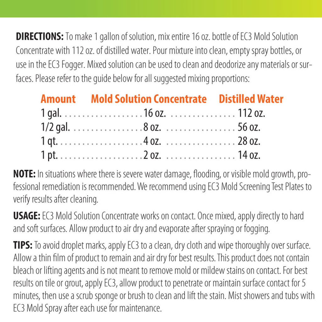 EC3 Mold Solution Concentrate – 16 fl oz