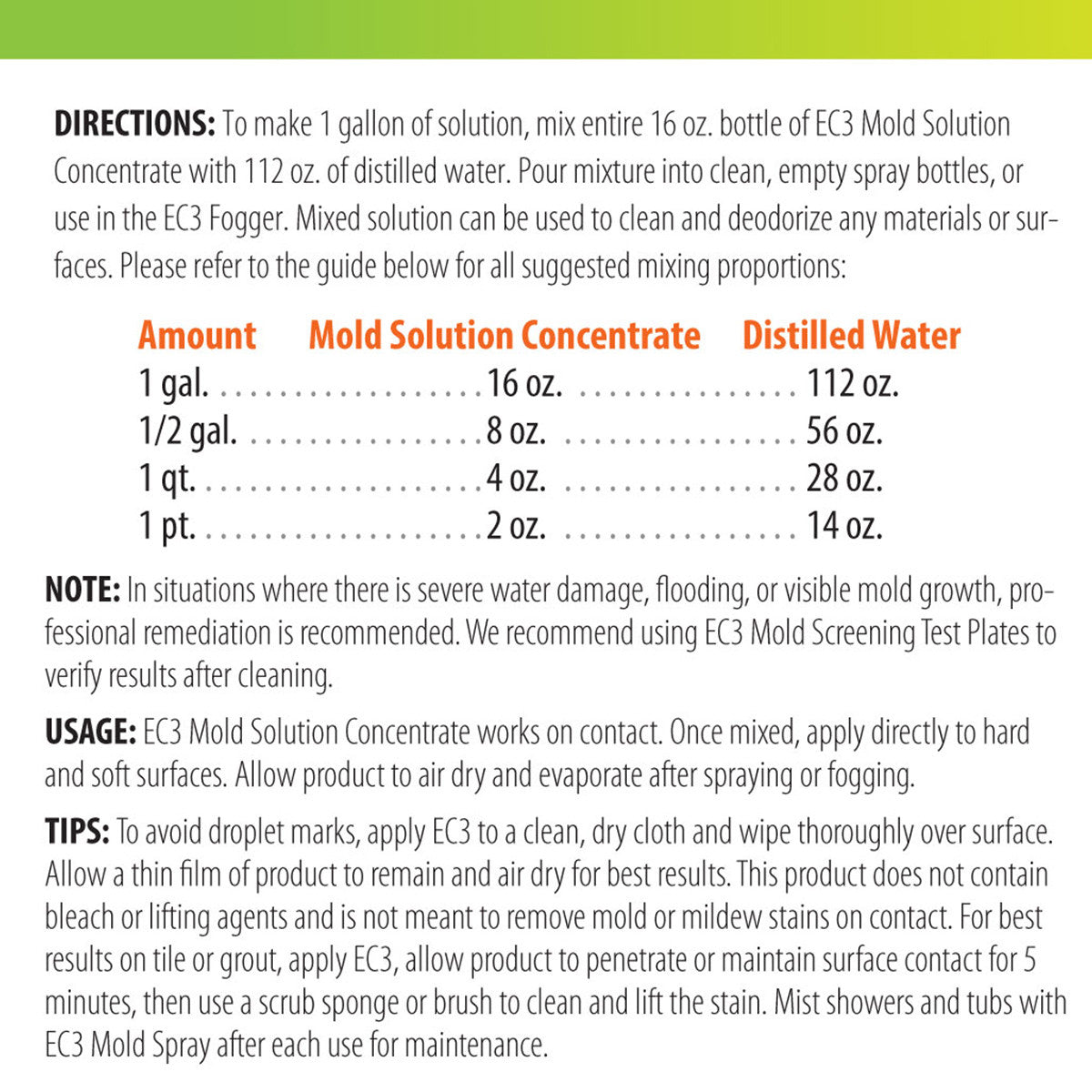 EC3 Mold Solution Concentrate – 16 fl oz