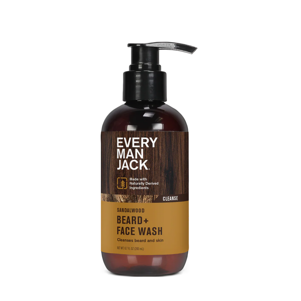 Every Man Jack Beard + Face Wash – Sandalwood - 200 mL