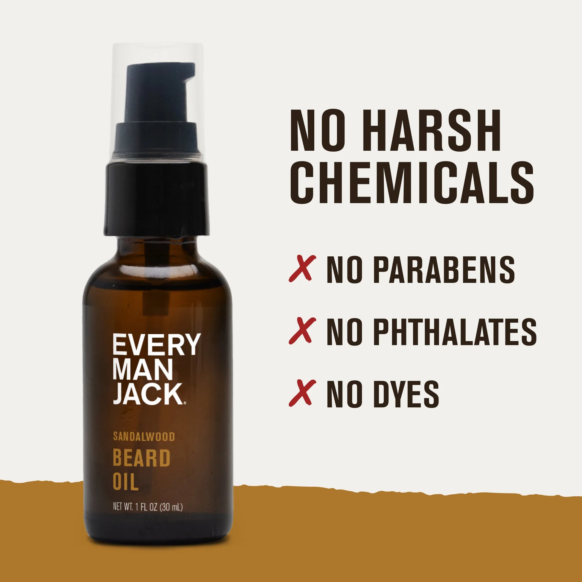 Every Man Jack Beard Oil – Sandalwood - 30 mL