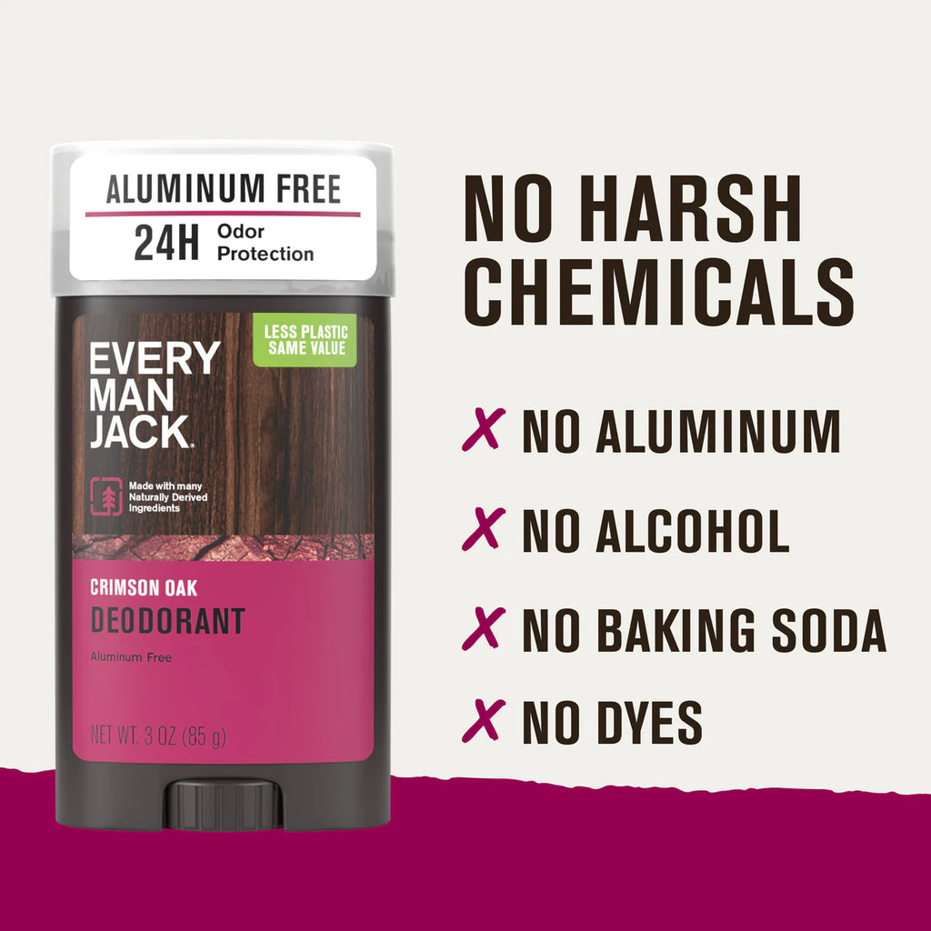 Every Man Jack Deodorant – Crimson Oak - 85 g