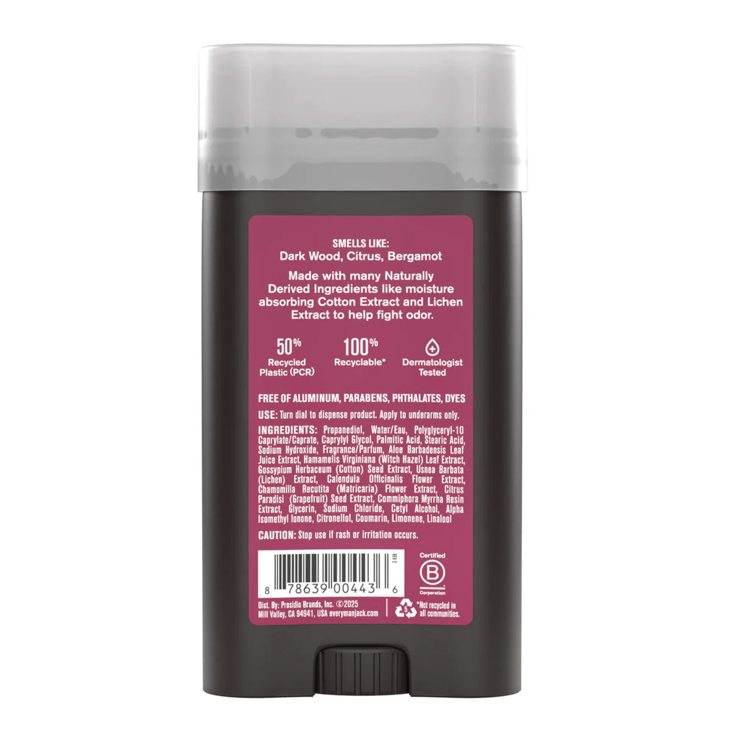 Every Man Jack Deodorant – Crimson Oak - 85 g