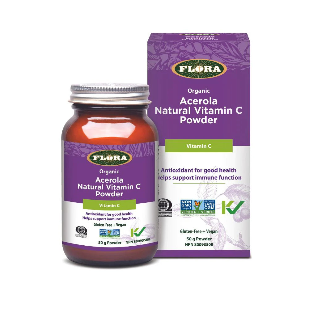 Flora Acerola Natural Vitamin C Powder - 50 g Powder