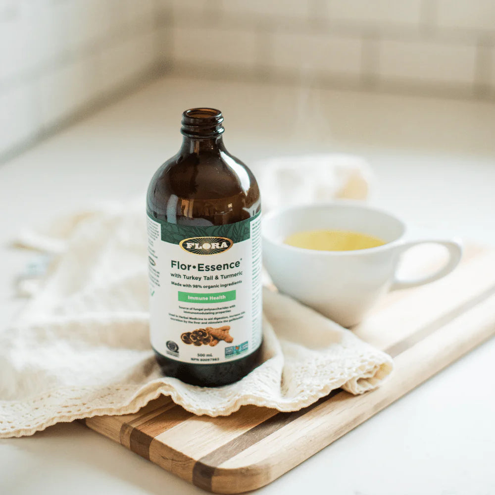 Flora Flor.Essence with Turkey Tail & Tumeric, Immune Health - 500 mL