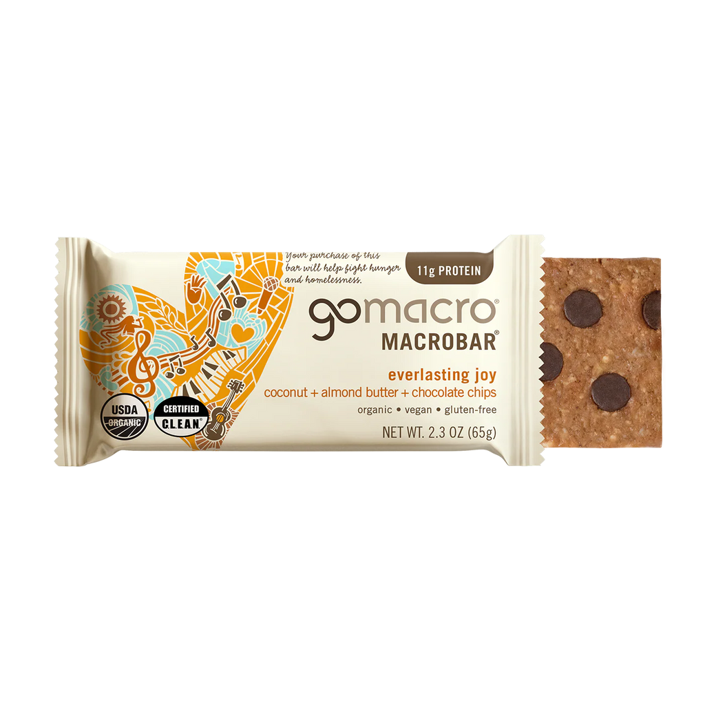 GoMacro Coconut + Almond Butter + Chocolate Chips MacroBar – 65g Bar