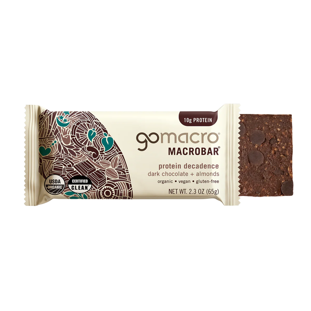 GoMacro Dark Chocolate + Almonds MacroBar – 65g Bar
