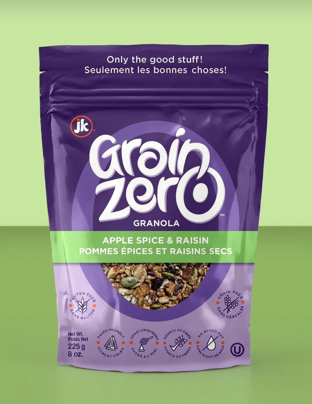 Grain Zero Apple Spice & Raisin Granola – 225g