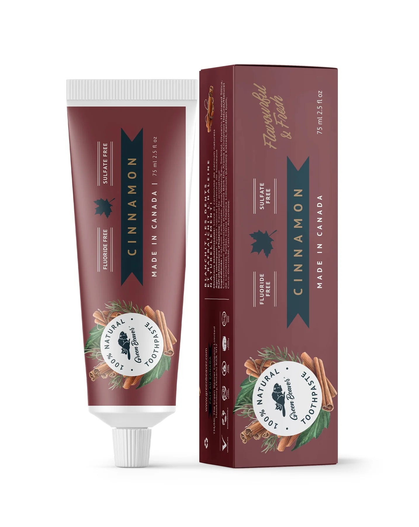 Green Beaver Natural Toothpaste – Cinnamon 75 mL