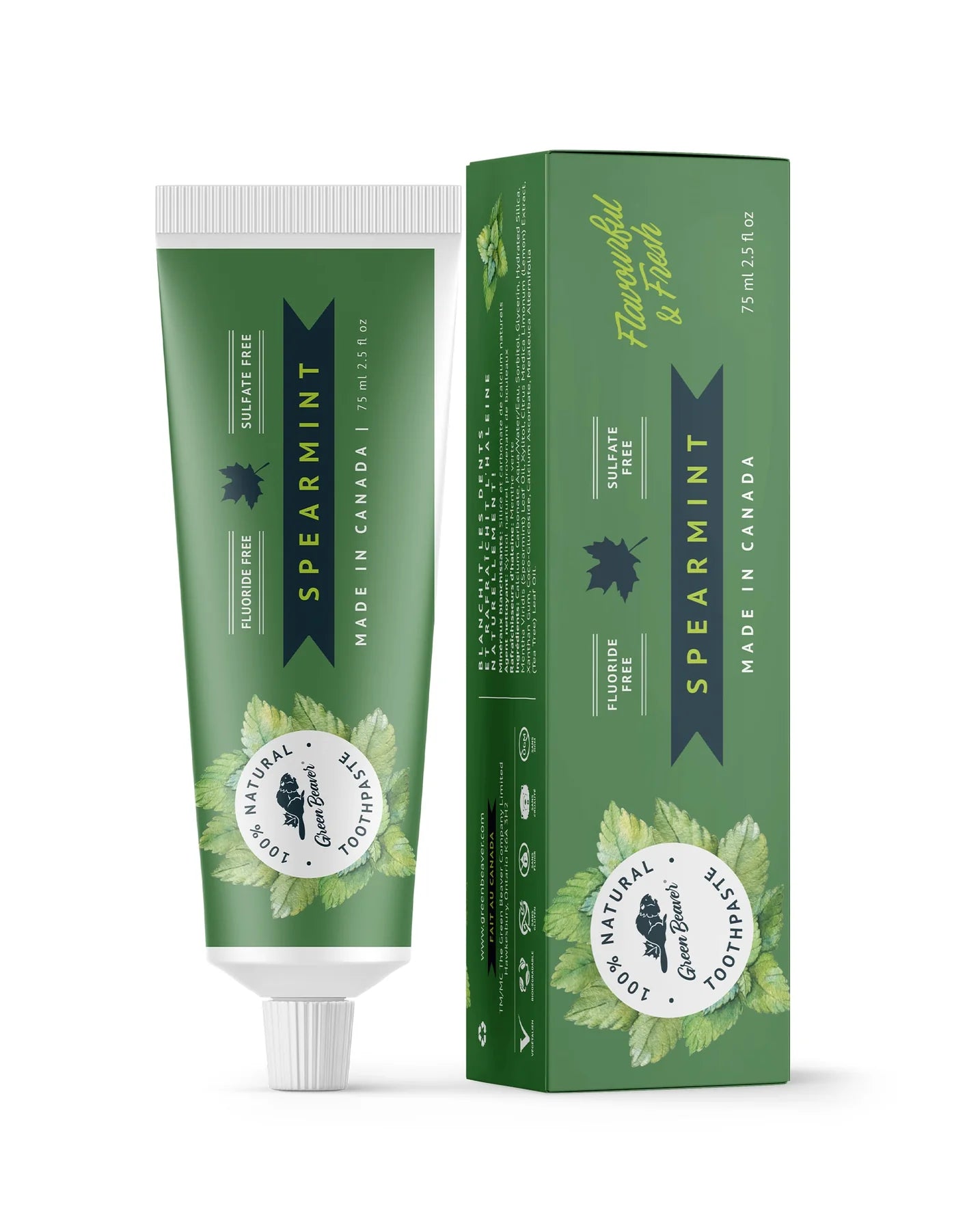 Green Beaver Natural Toothpaste – Spearmint 75 mL