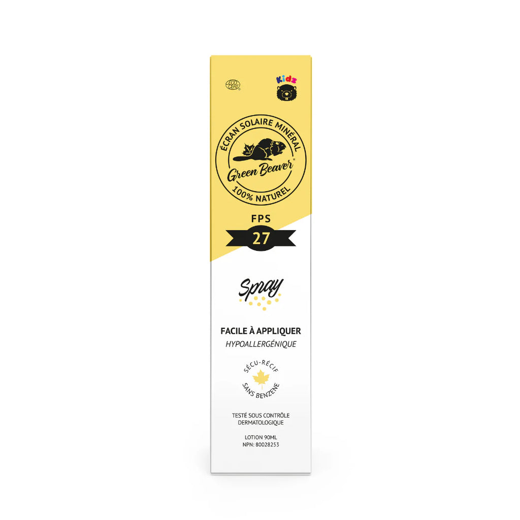 Green Beaver Mineral Sunscreen For Kids SPF 27 Spray – 90 mL
