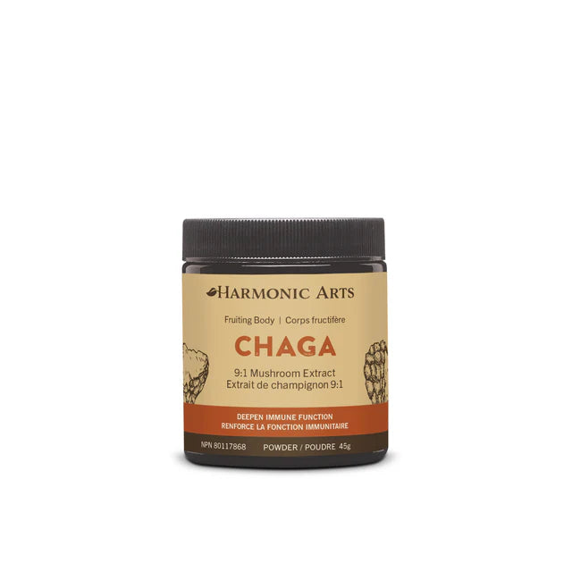 Harmonic Arts Chaga Mushroom Powder - 45 g Jar