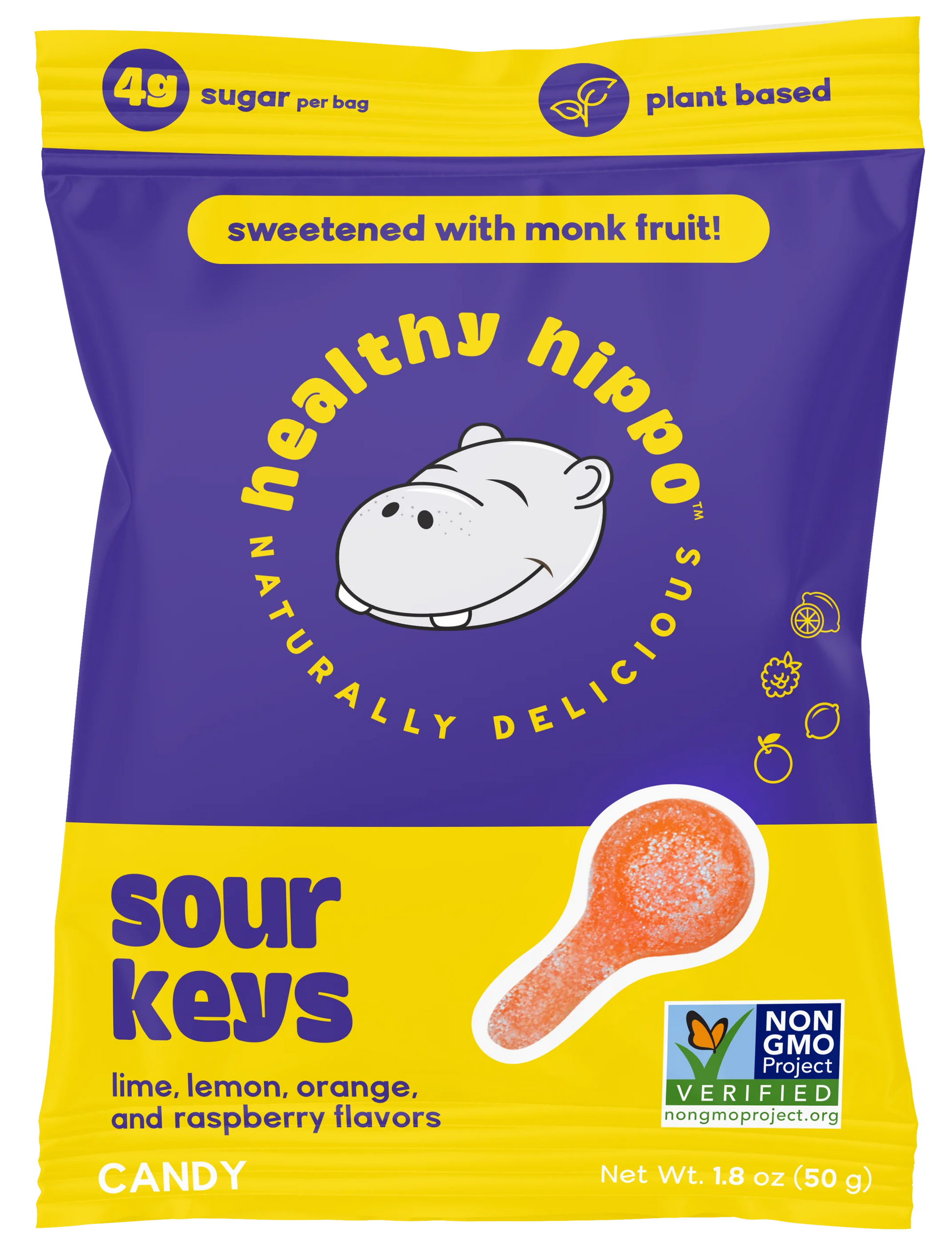 Healthy Hippo Sour Keys – 50g