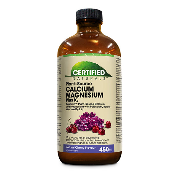 Hedley Certified Naturals Calcium Magnesium Plus K2 - Liquid Cherry - 450 mL
