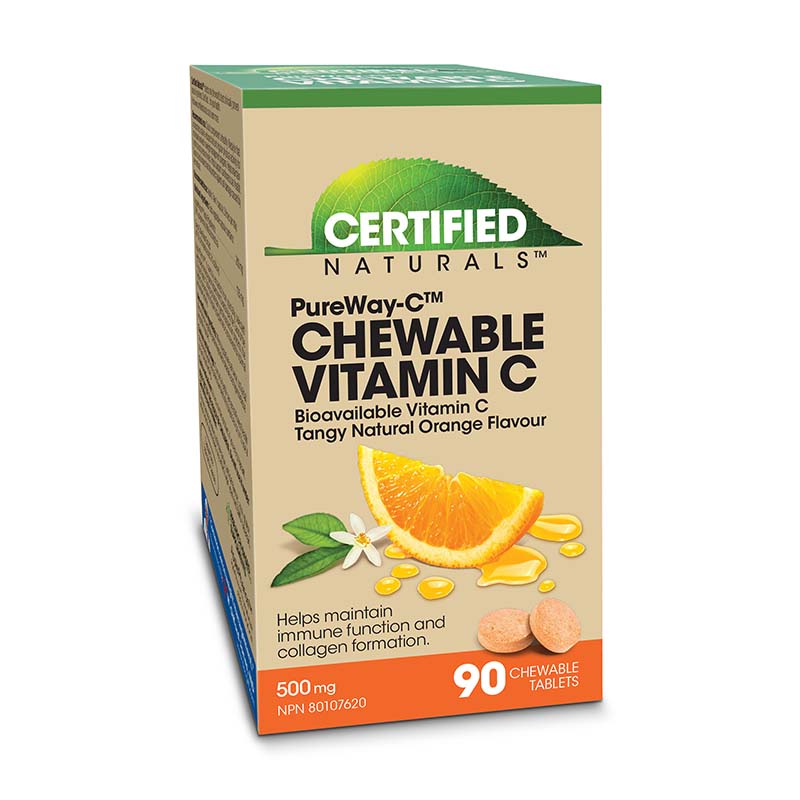 Hedley Certified Naturals Chewable Vitamin C - 500 mg - 90 Chewable Tablets
