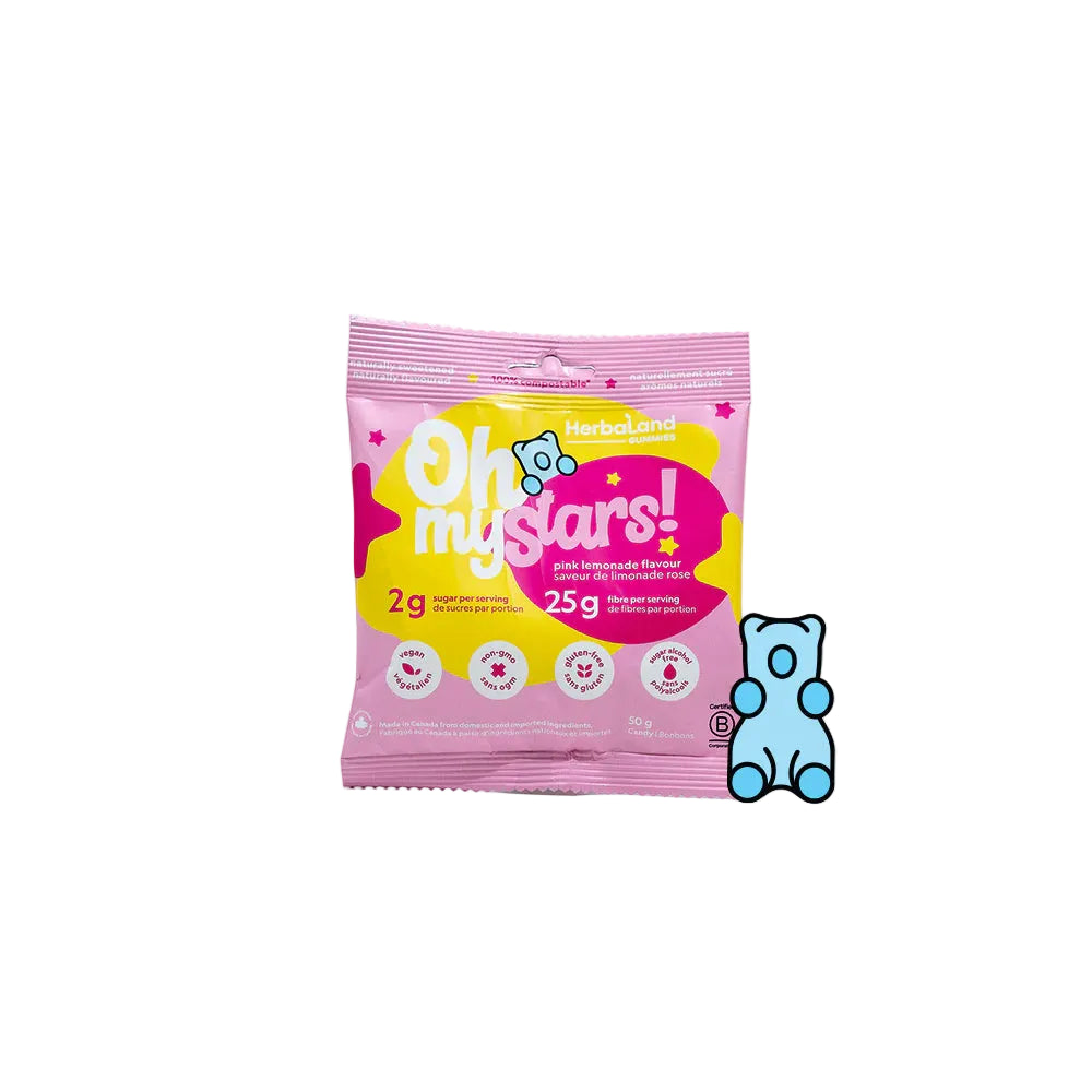 Herbaland Oh My Stars! Pink Lemonade Gummies – 50g