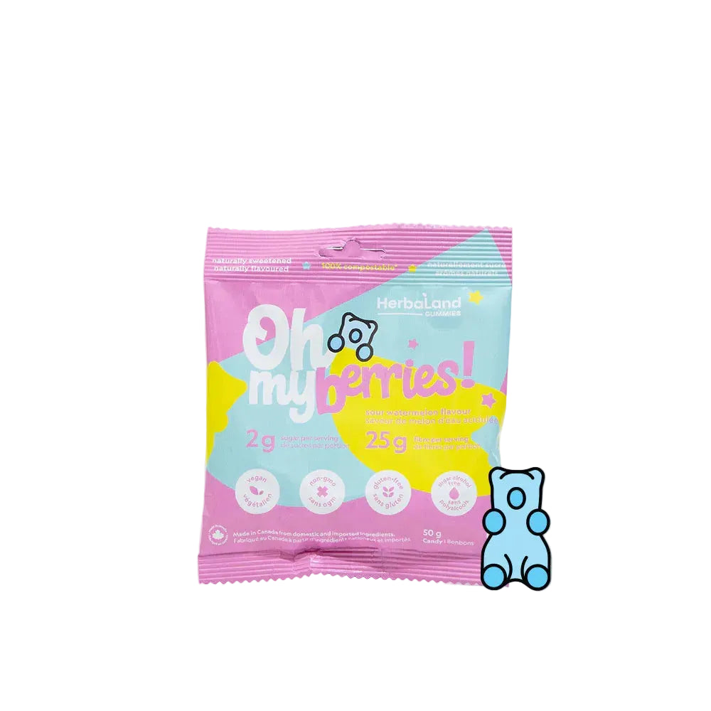 Herbaland Oh My! Berries Sour Watermelon Gummies – 50g