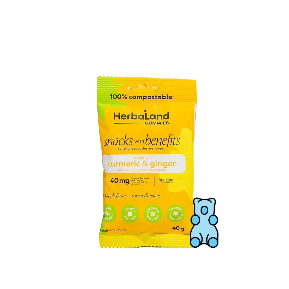Herbaland Turmeric & Ginger Snacks with Benefits Gummies – 40g