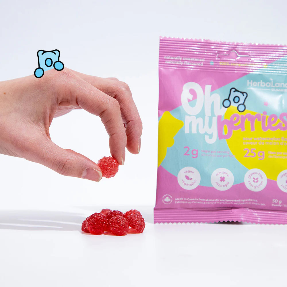 Herbaland Oh My! Berries Sour Watermelon Gummies – 50g