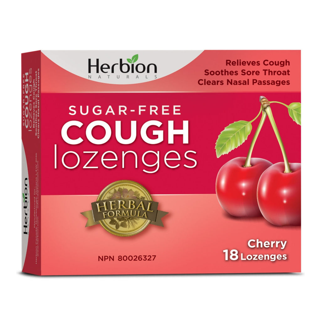 Herbion Natural Sugar-Free Cherry Lozenges – 18 Count