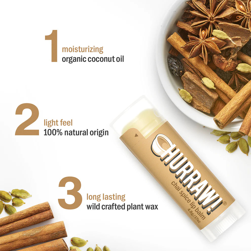 Hurraw! Chai Spice Lip Balm – 4.8g