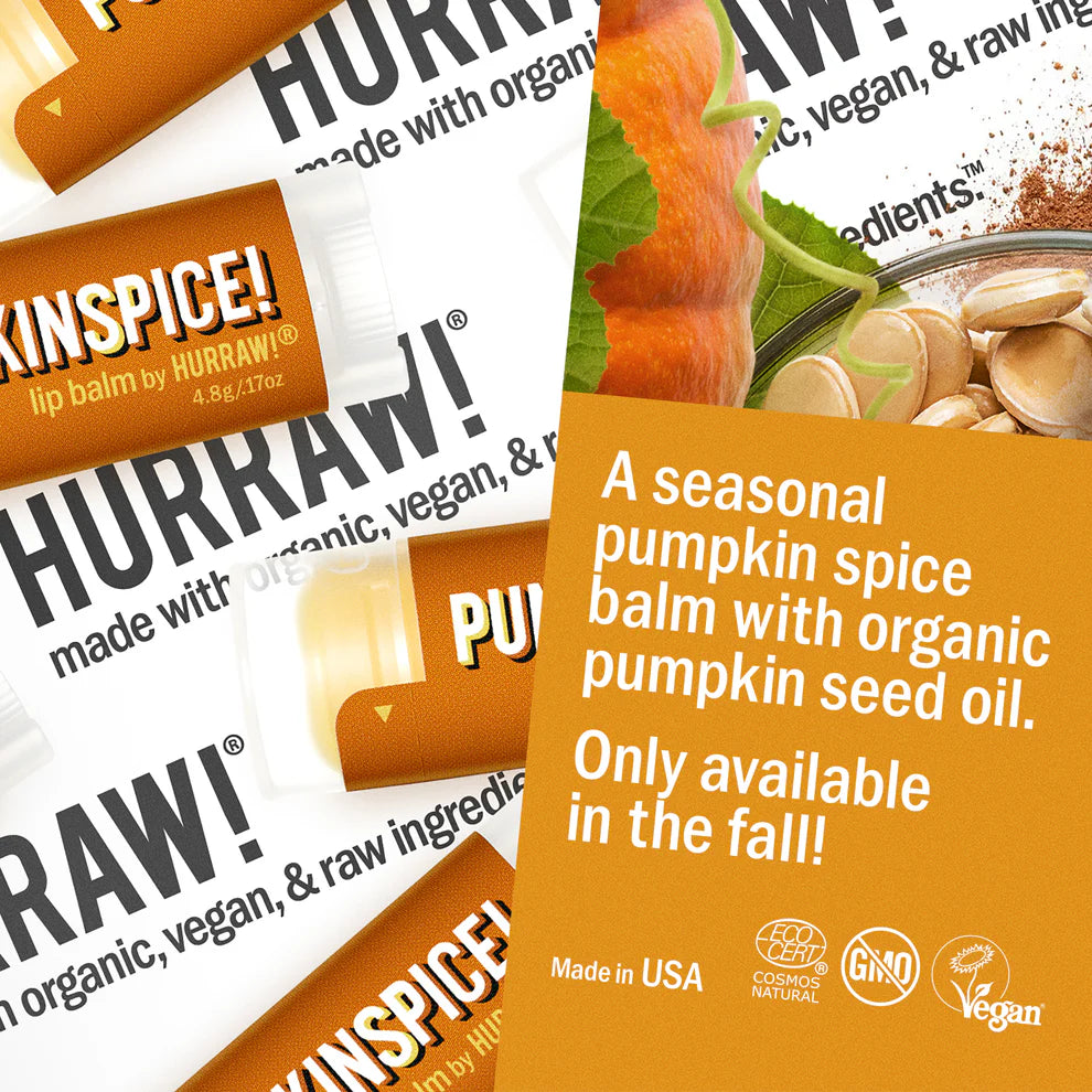 Hurraw! Pumpkin Spice Lip Balm – 4.8g