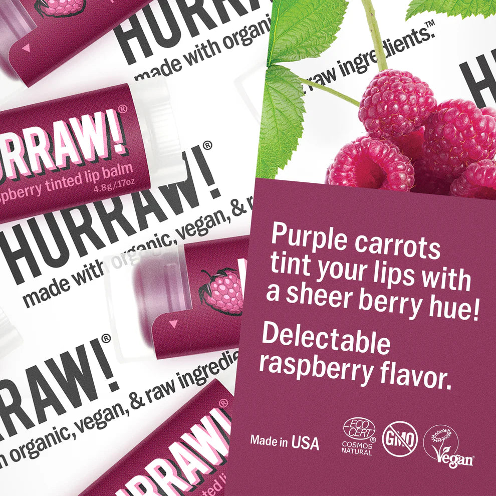 Hurraw! Raspberry Tinted Lip Balm – 4.8g
