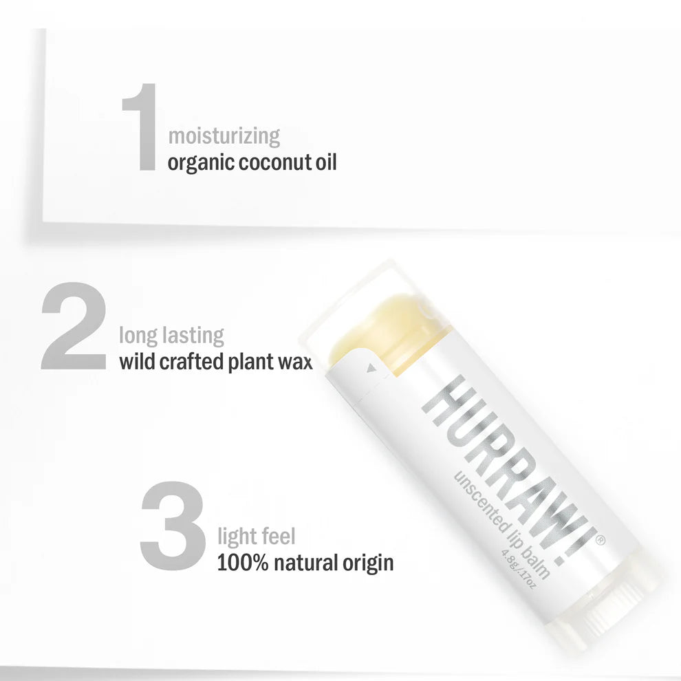 Hurraw! Unscented Lip Balm – 4.8g