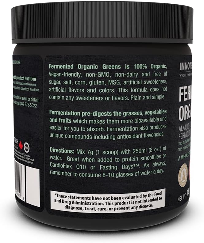 Innotech Fermented Organic Greens - 250 g Powder