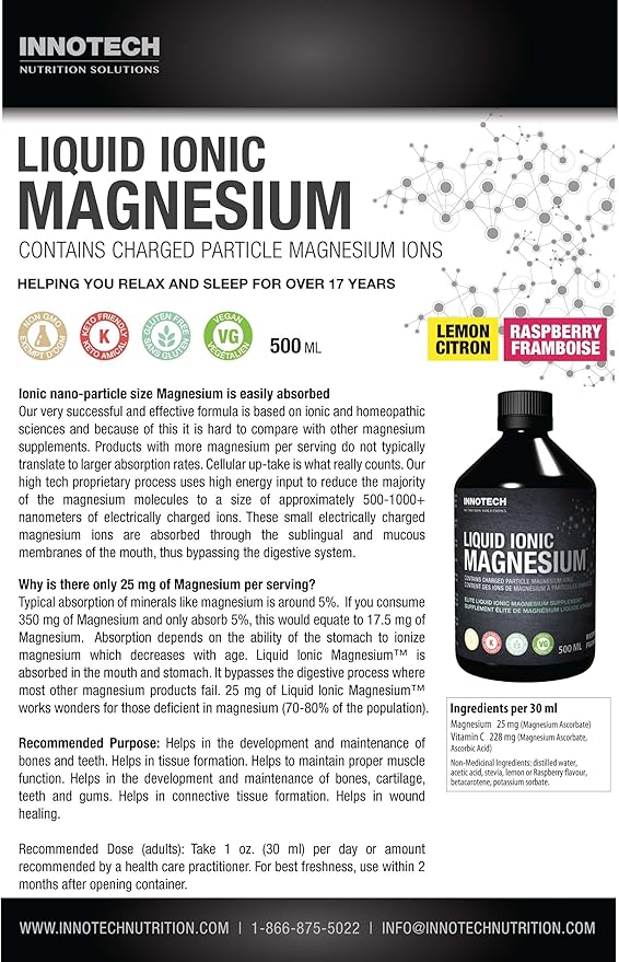 Innotech Liquid Ionic Magnesium - 500 mL (16 servings)