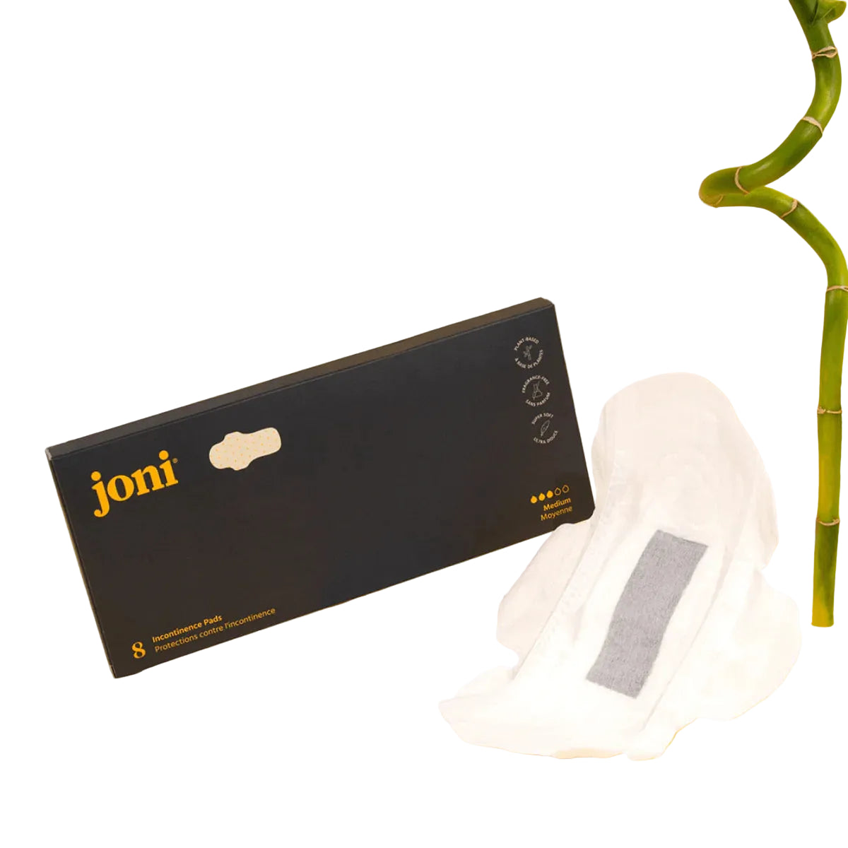 Joni Bamboo Incontinence Pads – Light to Medium Absorbency - 16 Count