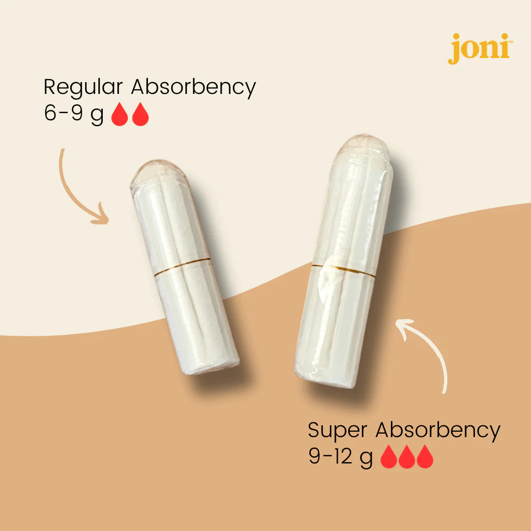 Joni Organic Cotton Super Tampons – Non-Applicator 16 Tampons