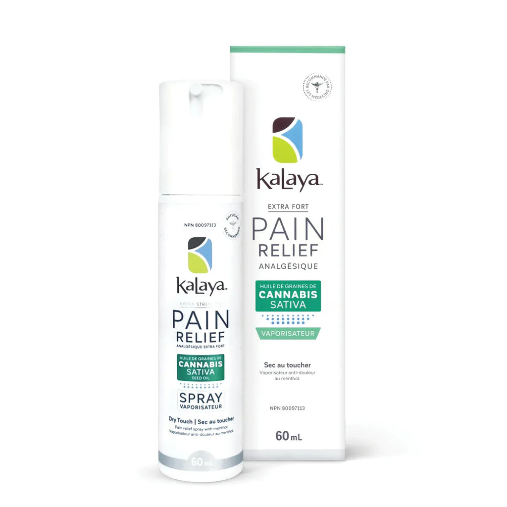 KaLaya Extra Strength Pain Relief Spray – Cannabis Sativa Seed Oil – 60 mL
