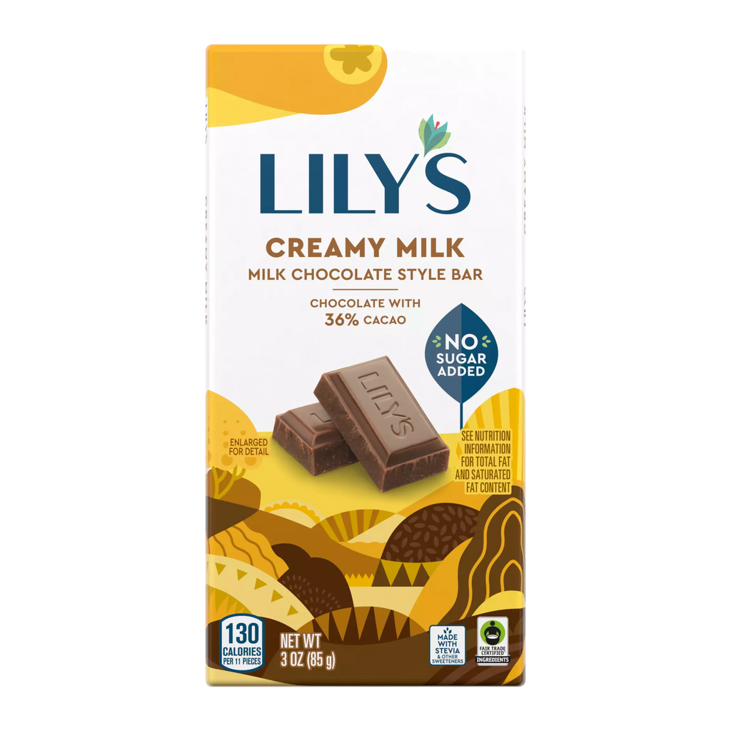 Lily’s Creamy Milk Chocolate Style Bar – 85g (3 oz)