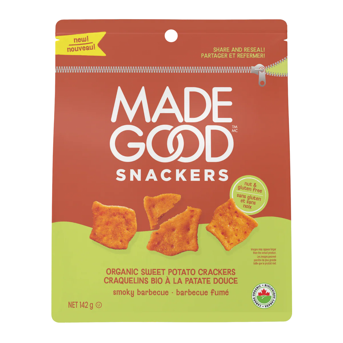 MadeGood Smoky Barbecue Organic Sweet Potato Snackers – 142g