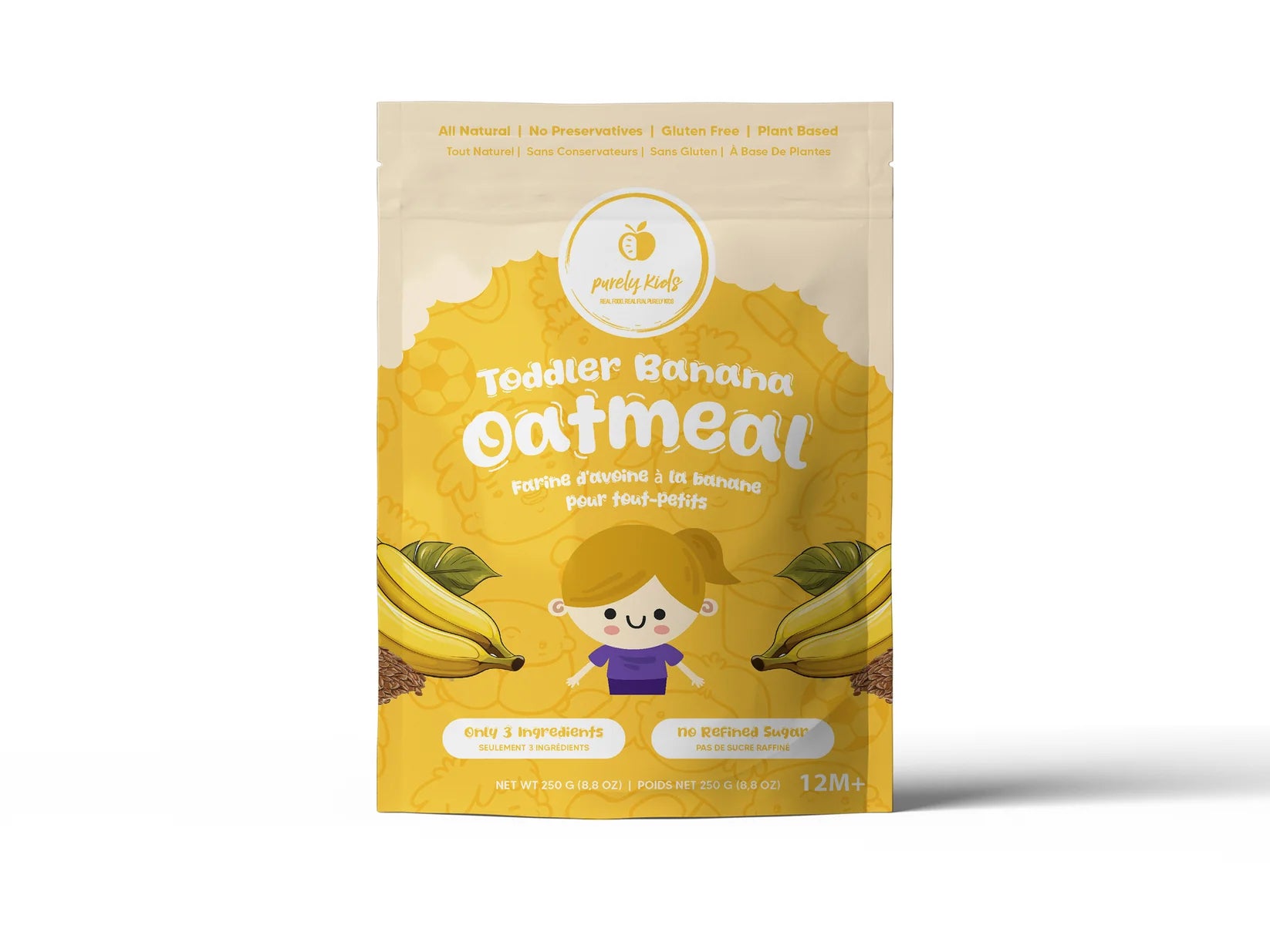 Purely Kids Organic Banana Flax Toddler Oatmeal