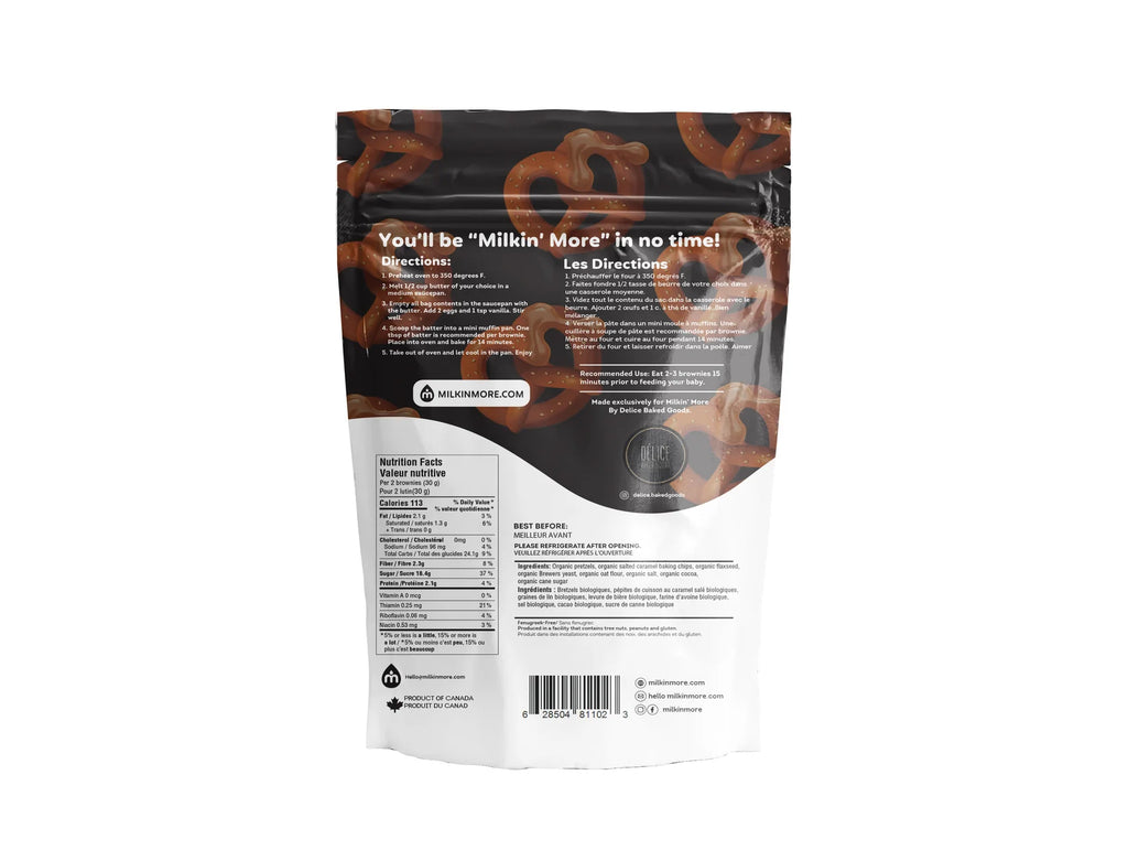 Milkin More Lactation Caramel Pretzel Brownie Mix– 250g