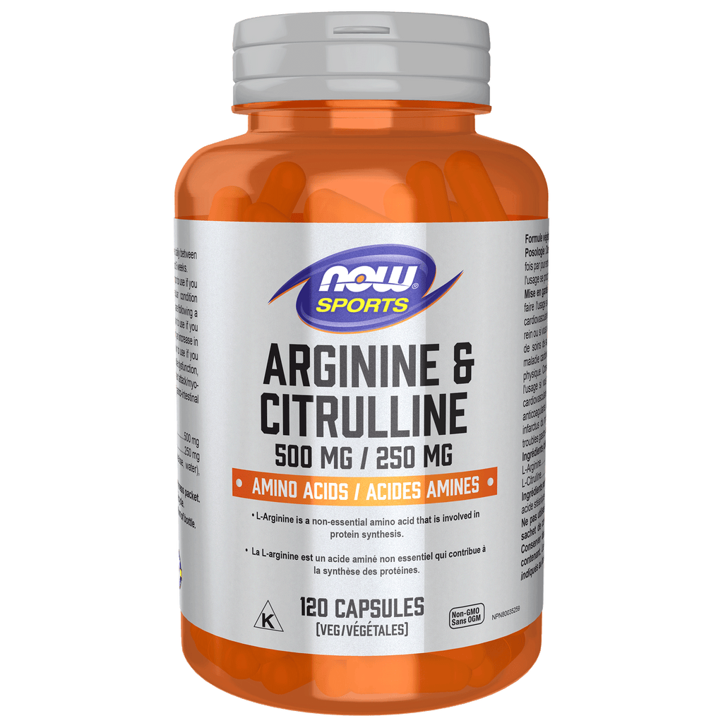 NOW Arginine & Citrulline  - 500 mg - 120 Capsules