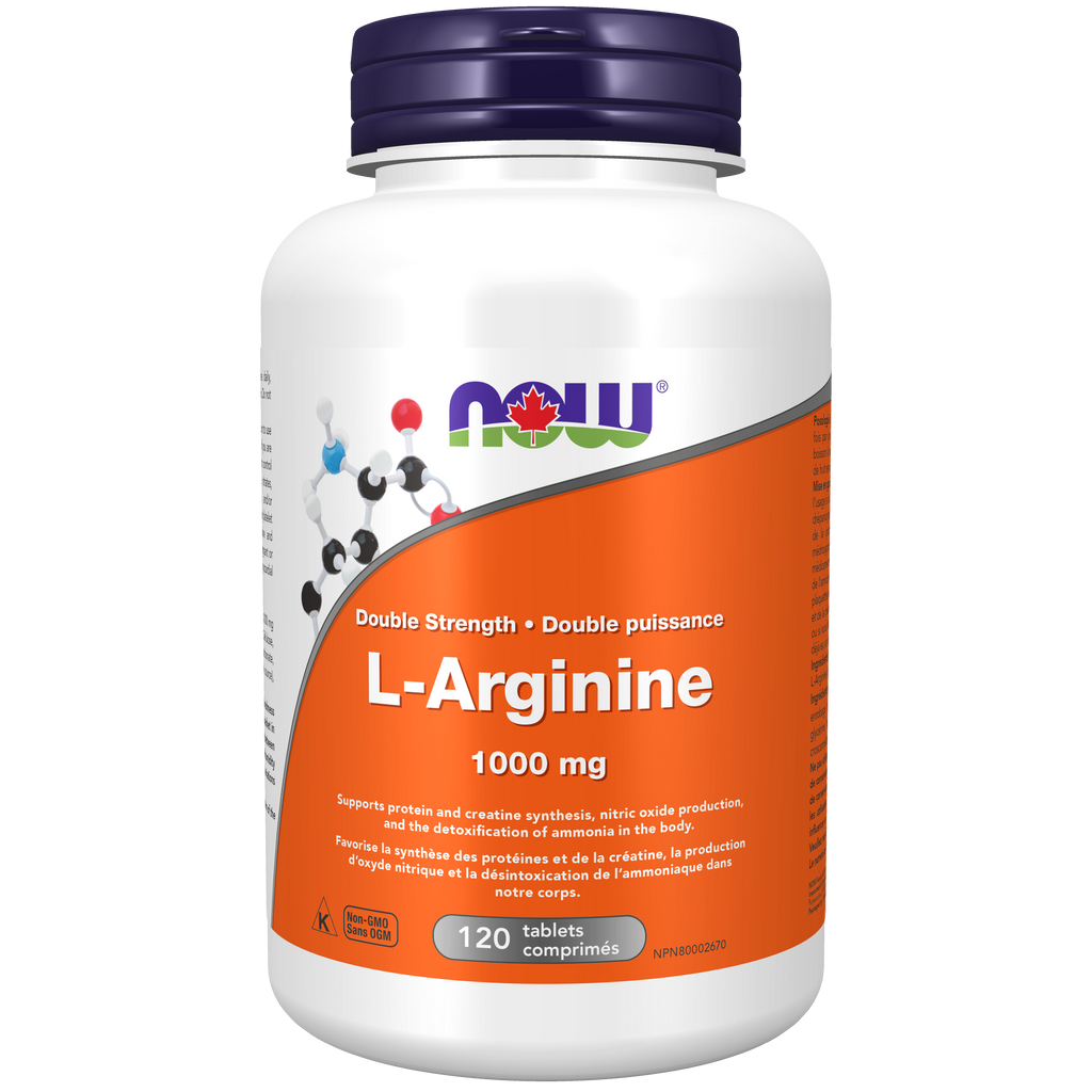 NOW L-Arginine - 1000mg - 120 Capsules