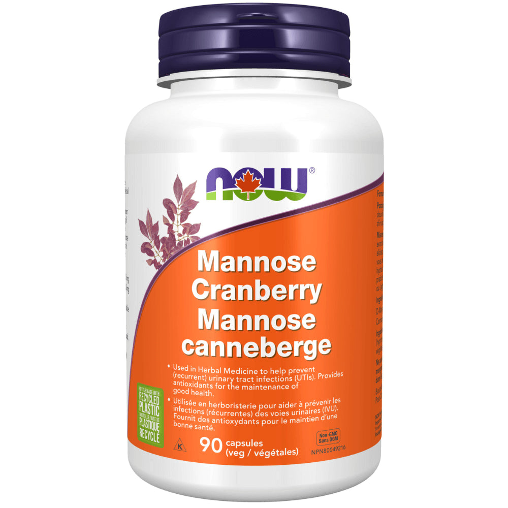 NOW Mannose Cranberry - 90 Capsules