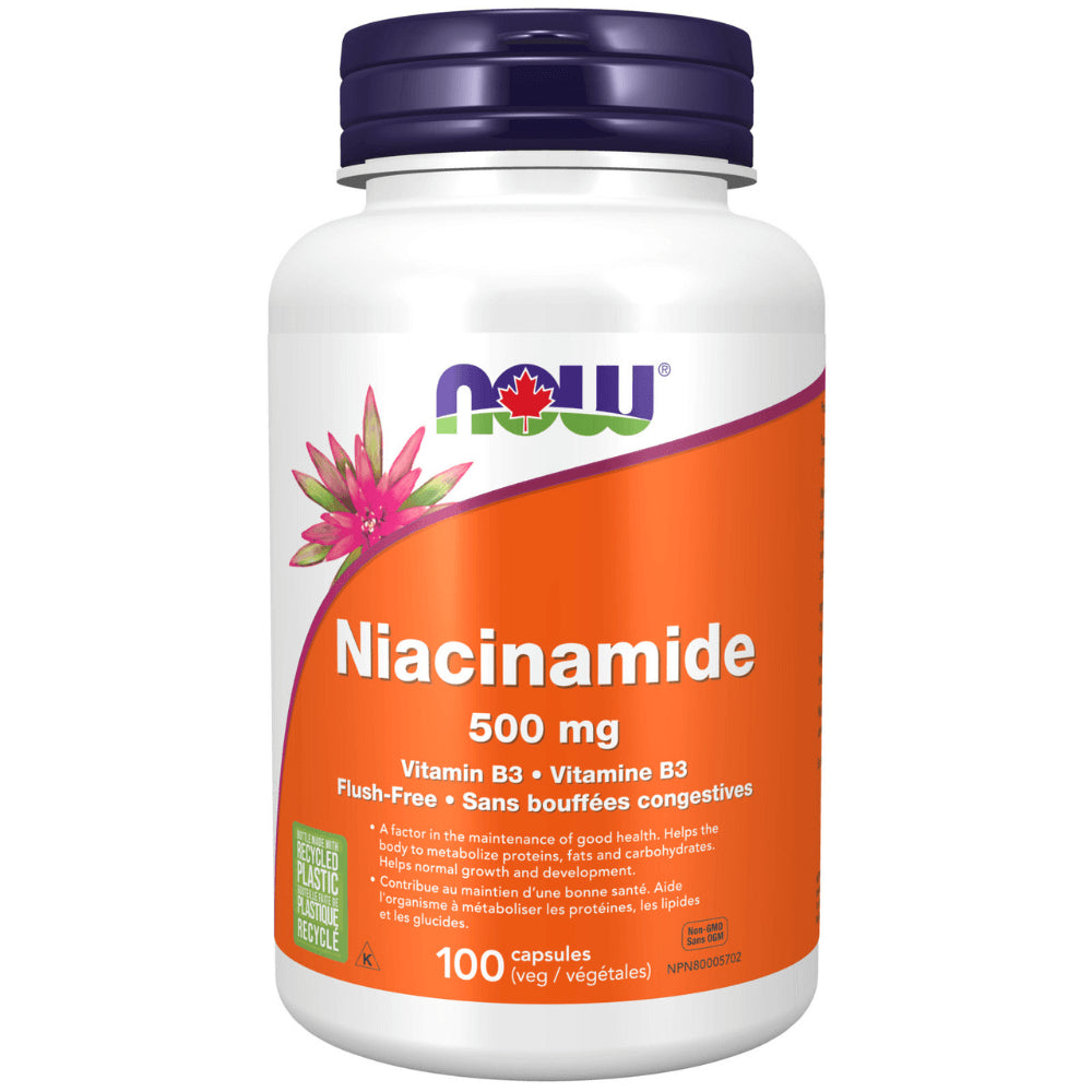NOW Niacinamide - 500 mg - 100 Capsules