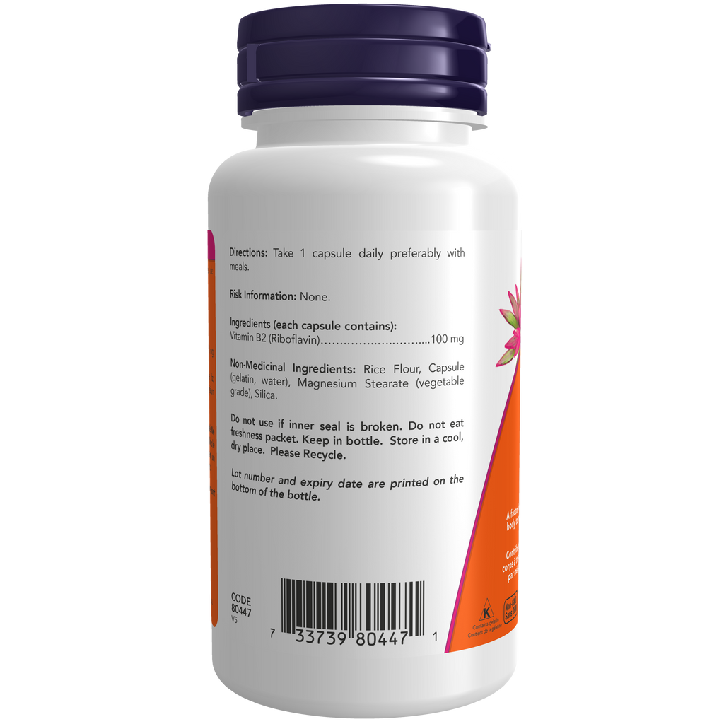 NOW B2 - 100 mg - 100 Capsules