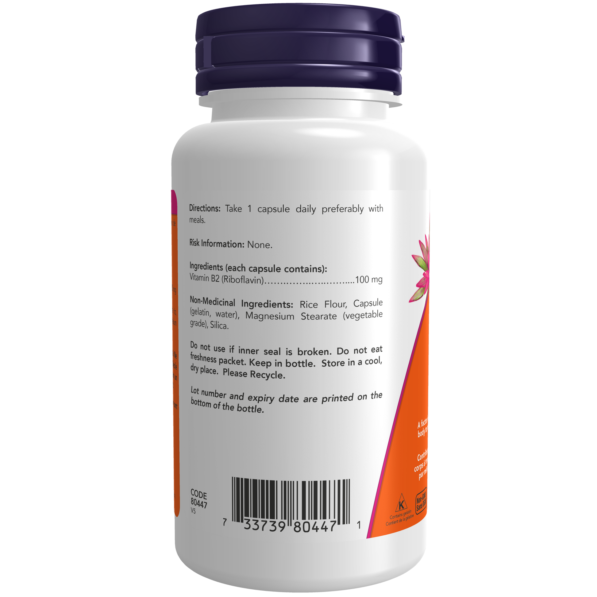 NOW B2 - 100 mg - 100 Capsules